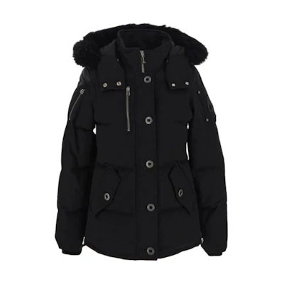 (Women) Moose Knuckles 3Q JKT SS23 Black Hooded Down Jacket. M32LJ129S305
