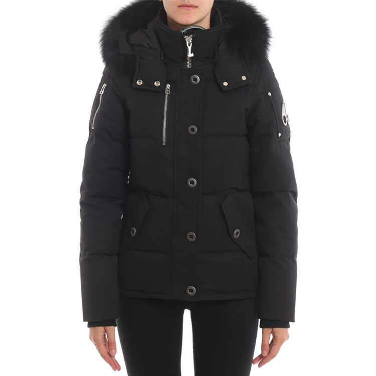 Purchase (W) Moose Knuckles 3Q系列修身羽绒服黑色FW21冬季外套 MK2229L3Q-291