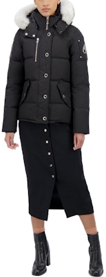 (W) Moose Knuckles 3Q修身羽绒服带毛领黑色冬季外套. MK2229L3Q-290 Lookbook (W) Moose Knuckles 3Q修身羽绒服带毛领黑色冬季外套. MK2229L3Q-290