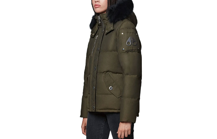 Order (W) Moose Knuckles 3Q系列连帽羽绒服 FW21 军绿色. MK2229l3Q-775