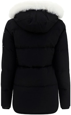 (W) Moose Knuckles 黑色鹅绒外套可拆帽子带标志补丁. M32LJ129S-1001 Lookbook (W) Moose Knuckles 黑色鹅绒外套可拆帽子带标志补丁. M32LJ129S-1001