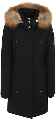 (W) Moose Knuckles 黑色羽绒服带毛领帽。 M39LP203GH-294 Buy (W) Moose Knuckles 黑色羽绒服带毛领帽。 M39LP203GH-294