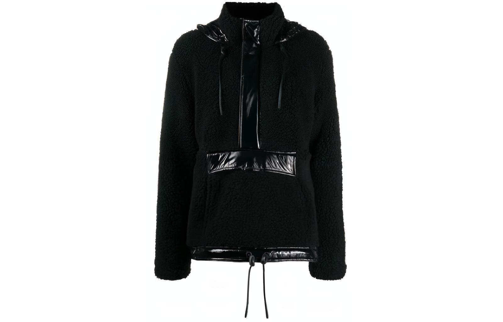 (Women) Moose Knuckles  Black Fleece High Neck Zip-Up Jacket. M30LS620-292