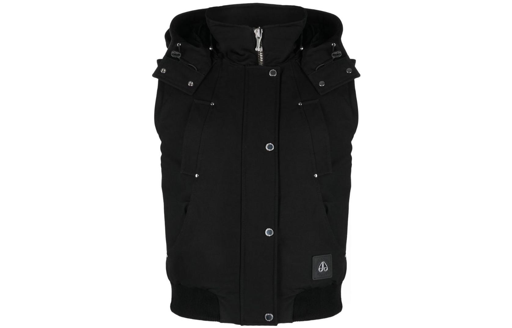 Order (W) 무스 너클 블랙 로고 패치 후드 베스트 FW22. M32LV477N-292