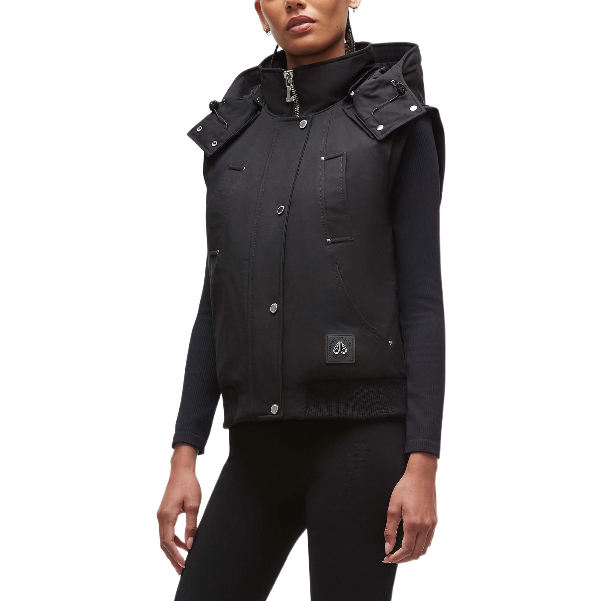 Purchase (W) 무스 너클 블랙 로고 패치 후드 베스트 FW22. M32LV477N-292