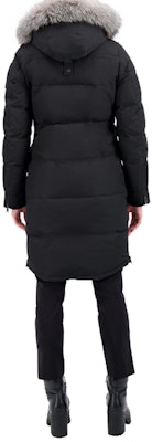 (W) Moose Knuckles 黑色中长款连帽羽绒夹克 - CAUSAPCAL. M39LP211-310 Shop (W) Moose Knuckles 黑色中长款连帽羽绒夹克 - CAUSAPCAL. M39LP211-310