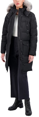 (W) Moose Knuckles 黑色中长款连帽羽绒夹克 - CAUSAPCAL. M39LP211-310 Purchase (W) Moose Knuckles 黑色中长款连帽羽绒夹克 - CAUSAPCAL. M39LP211-310