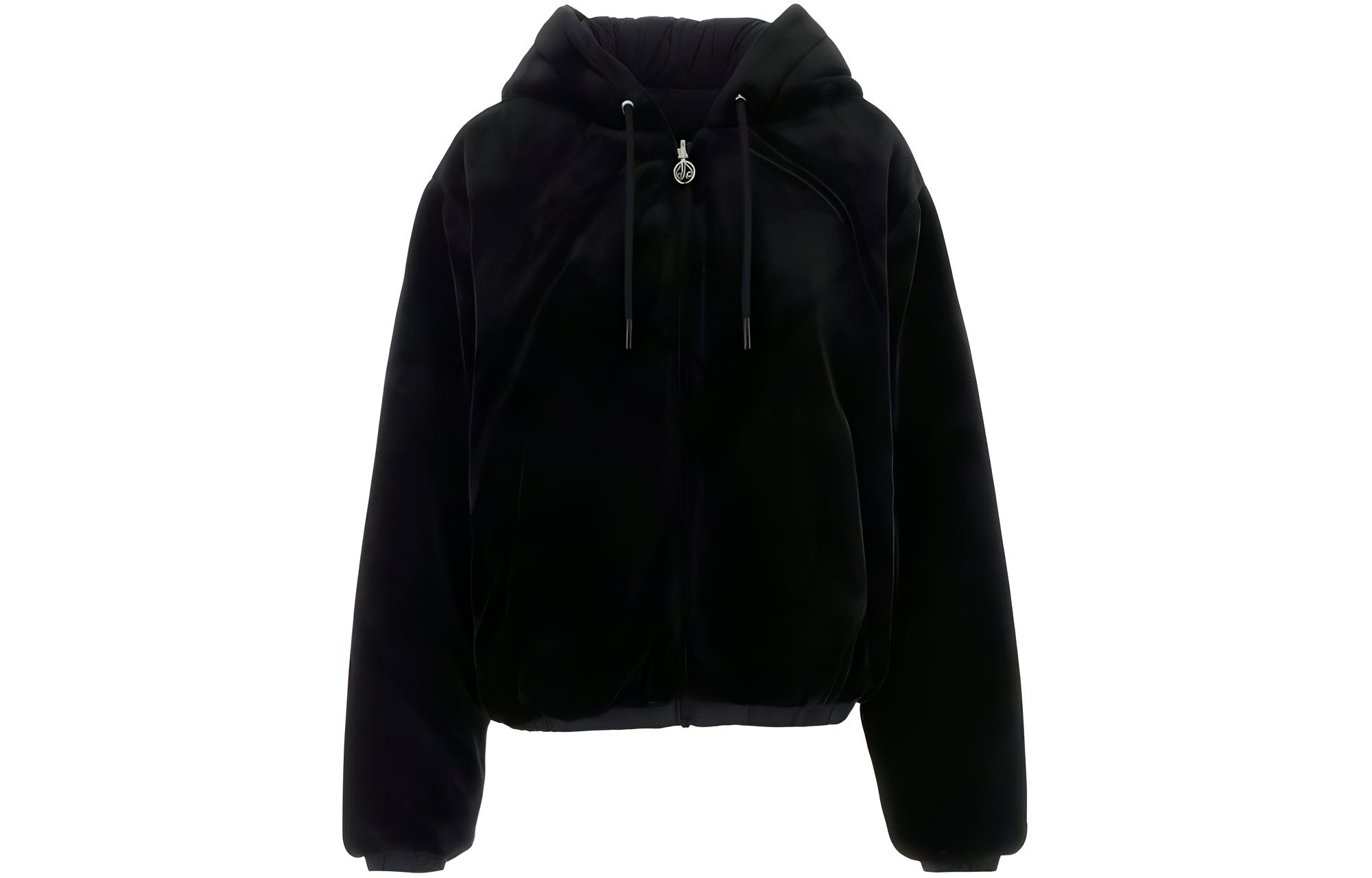 (Women) Moose Knuckles  Black Solid Zip-Up Hoodie Jacket M33LS652292