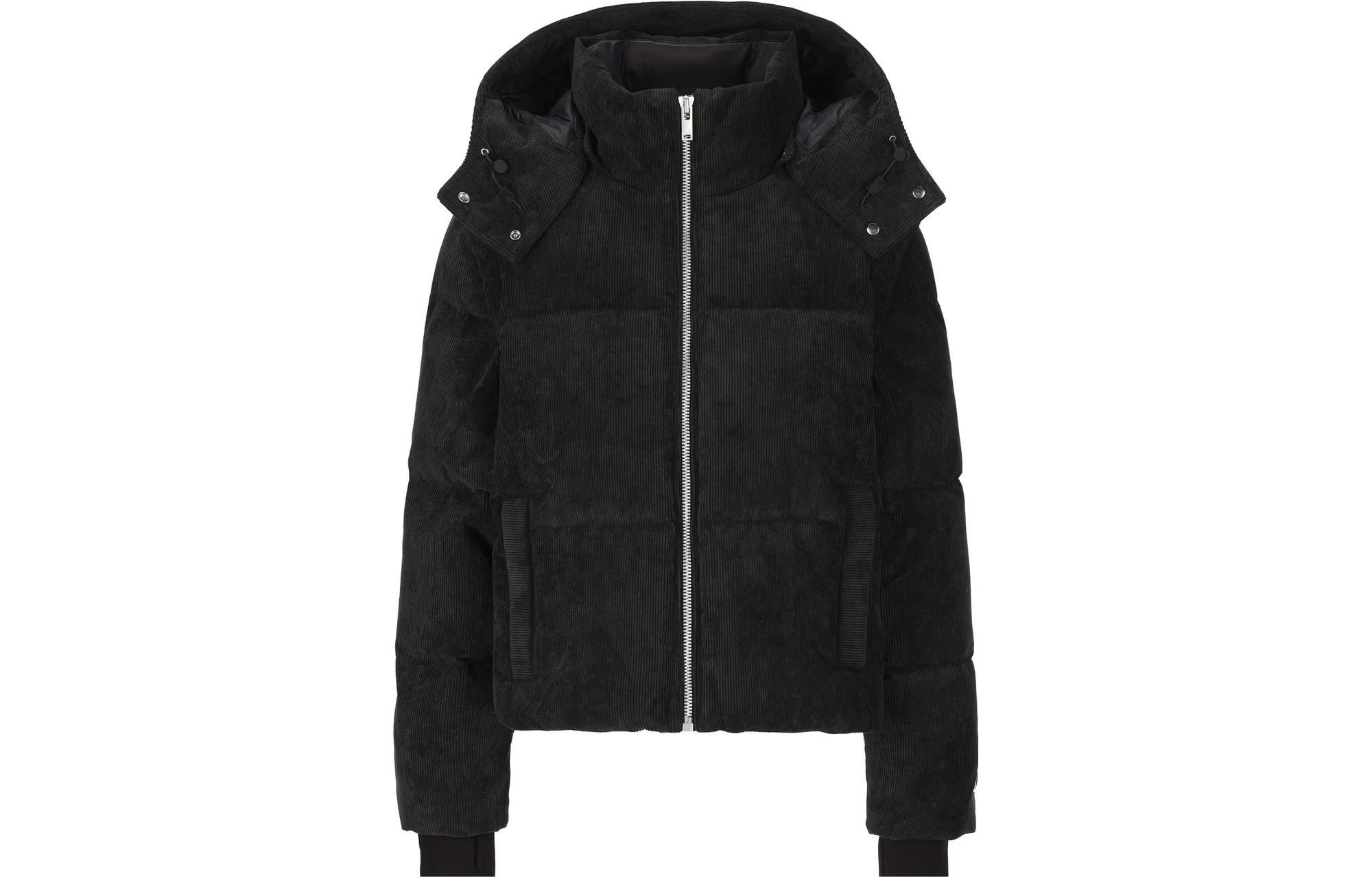 (Women) Moose Knuckles  Black Solid Zip-Up Hoodie Jacket. M33LJ162-292