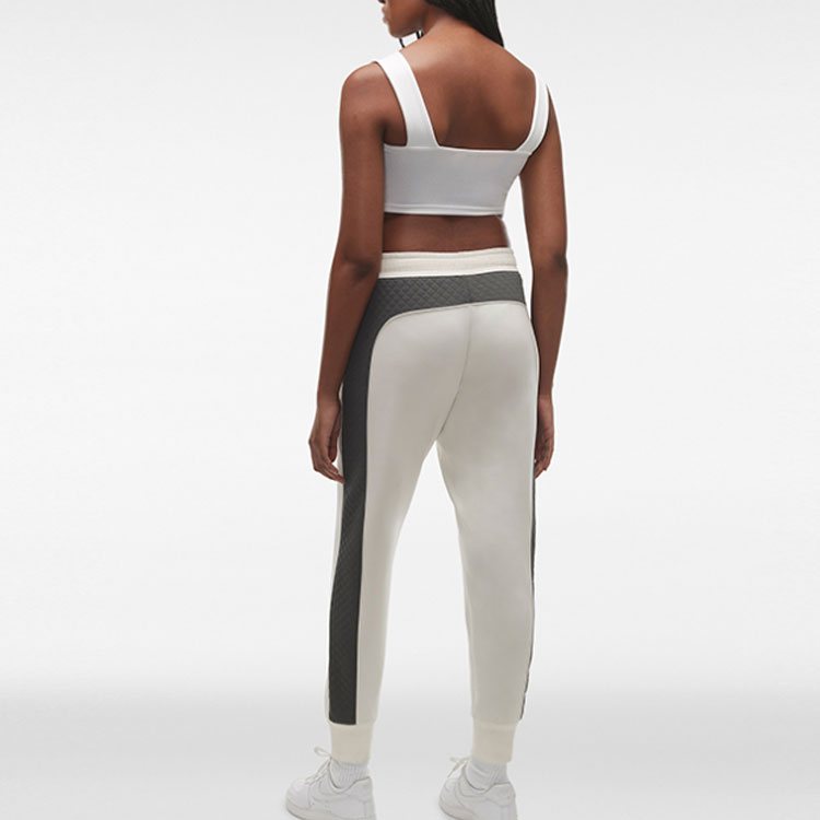 Purchase (W) Moose Knuckles 拼色绗缝针织休闲裤. M13LR757-WHITE