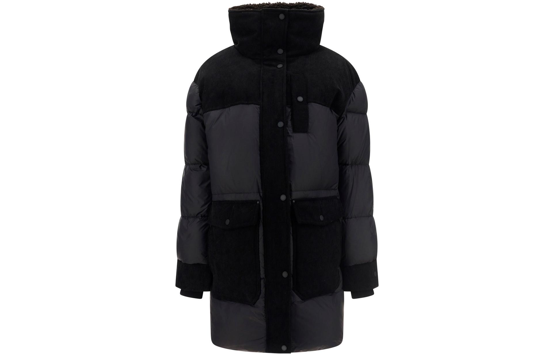 (Women) Moose Knuckles  Colorblock Quilted Single-Breasted Parka. M32LJ198-292
