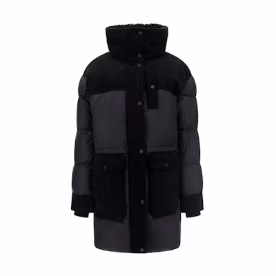 (Women) Moose Knuckles Colorblock Quilted Single-Breasted Parka. M32LJ198-292