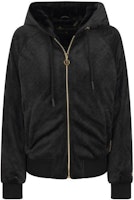 (Women) Moose Knuckles FW22 Solid Zip-Up Hoodie Jacket Black M32LS638G975 (Women) Moose Knuckles FW22 Solid Zip-Up Hoodie Jacket Black M32LS638G975