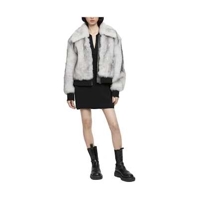 (Women) Moose Knuckles Grey Fleece Zip-Up Jacket M33LL301-1279
