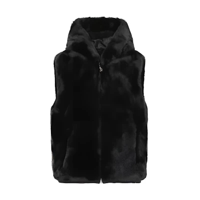 (Women) Moose Knuckles Loose Fit Solid Color Zip-Up Sleeveless Hoodie Vest. M33LV464292