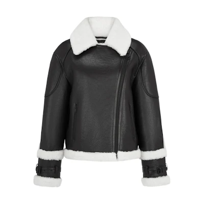 (Women) Moose Knuckles Patchwork Leather Jacket Brown M33LL307-1249
