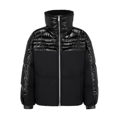 (Women) Moose Knuckles Shiny High-Neck Zip-Up Jacket Black. M33LJ212H-1NY