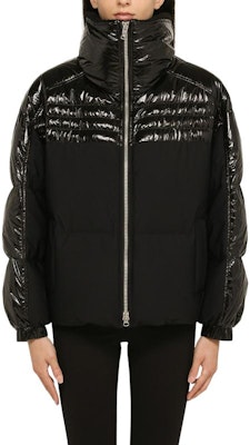 (W) ムースナックルズ シャイニー ハイネック ジップアップ ジャケット ブラック M33LJ212H-1NY Order (W) ムースナックルズ シャイニー ハイネック ジップアップ ジャケット ブラック M33LJ212H-1NY