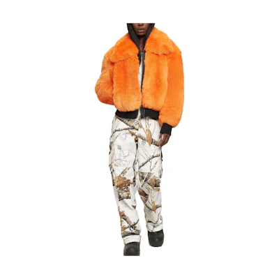 (Women) Moose Knuckles Solid Color Zip Fleece Jacket Orange M33LL301-1190