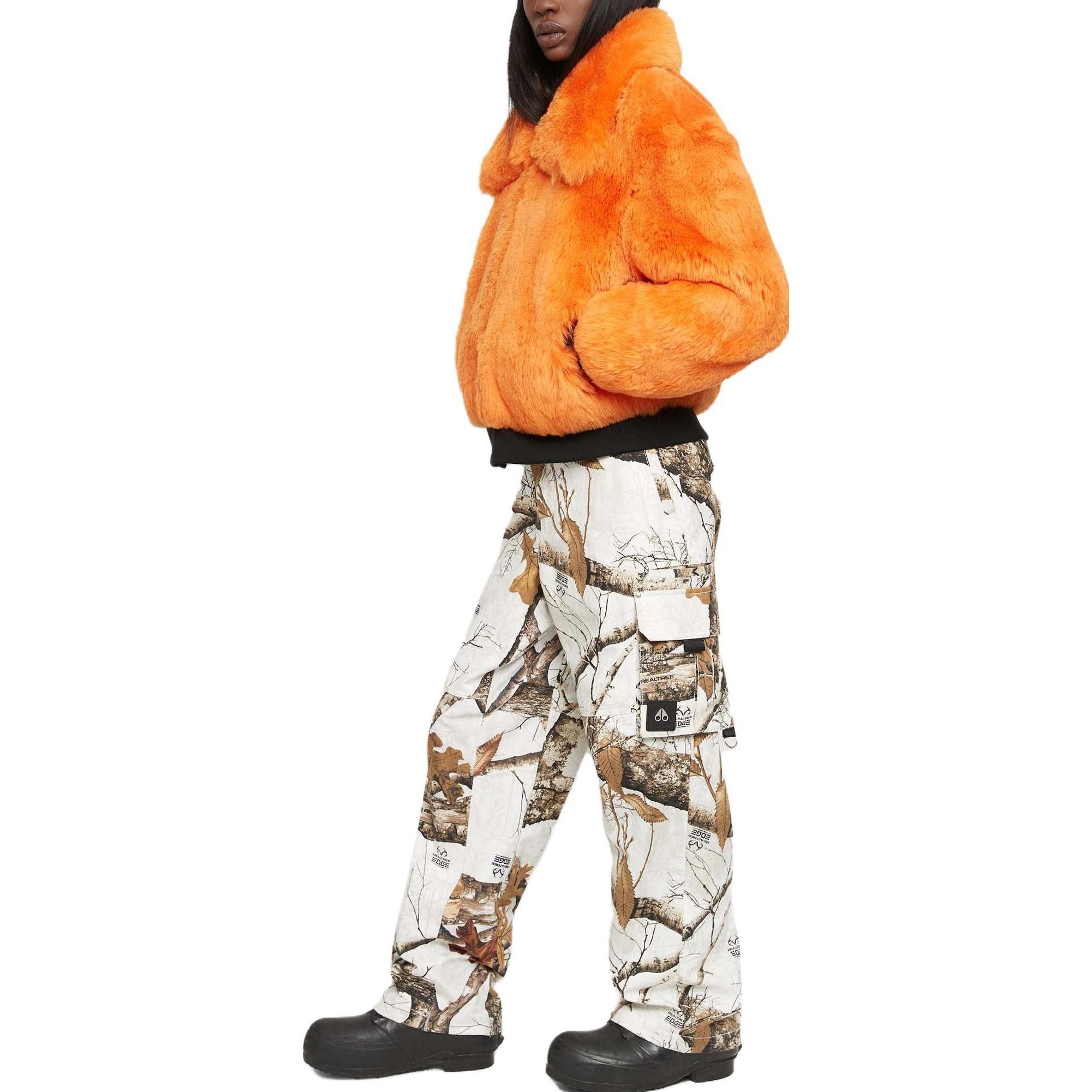 Lookbook (W) Moose Knuckles Jaket Fleece Resleting Warna Solid Oranye M33LL301-1190