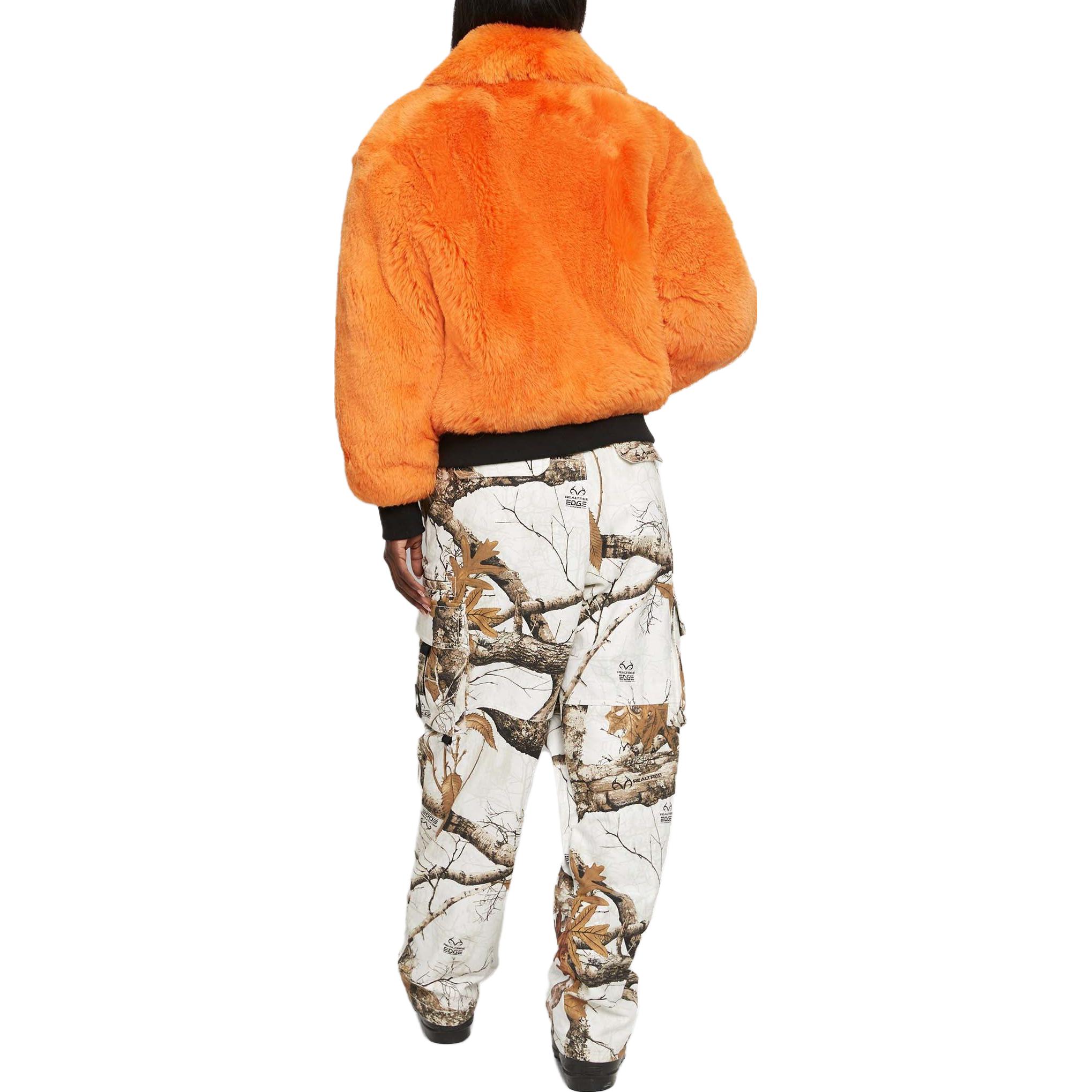 Shop (W) Moose Knuckles Jaket Fleece Resleting Warna Solid Oranye M33LL301-1190