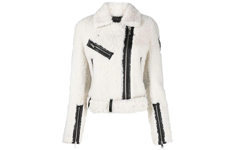 Order (W) Moose Knuckles Truite River Shearling Jaket Zip-Up Warna Solid. M31LL331-155