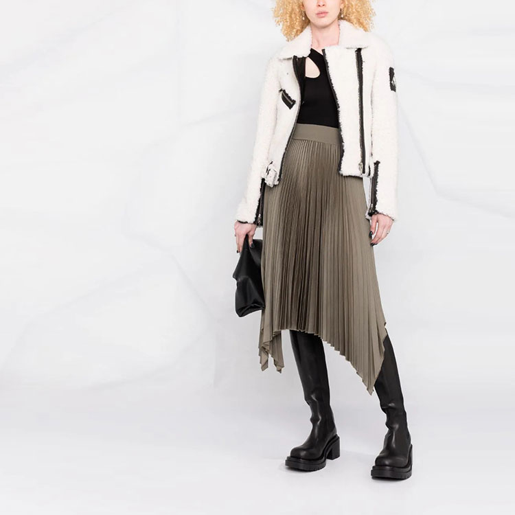 Lookbook (W) Moose Knuckles Truite River Shearling Jaket Zip-Up Warna Solid. M31LL331-155