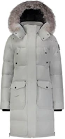 (Women) Moose Knuckles Causapcal Mid-Length Hooded Down Jacket Light Gray M39LP211-217 (Women) Moose Knuckles Causapcal Mid-Length Hooded Down Jacket Light Gray M39LP211-217