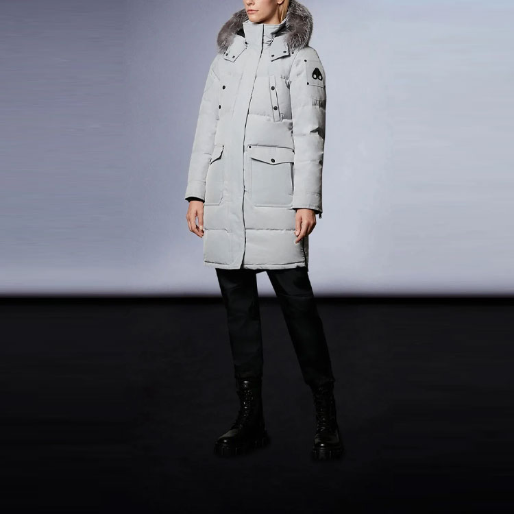 (Women) Moose Knuckles Causapcal  Mid-Length Hooded Down Jacket Light Gray M39LP211-217 圖 3