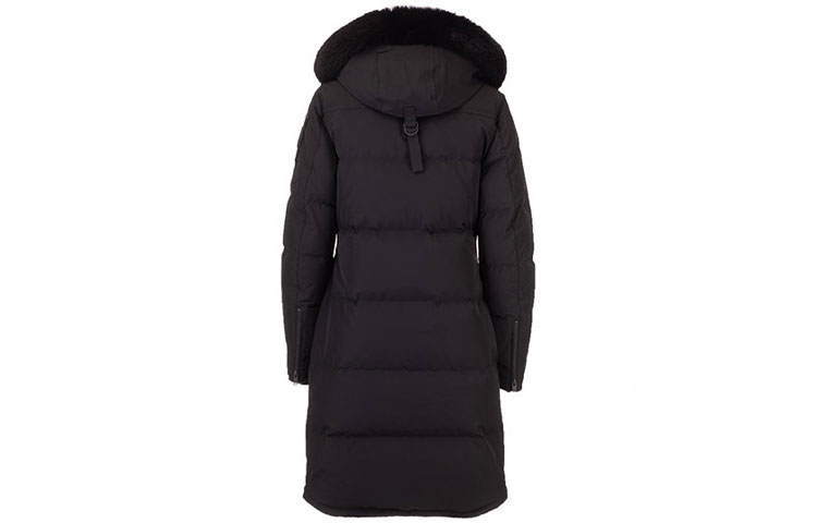 Lookbook (W) Moose Knuckles Causapcal 中长款连帽羽绒服 黑色. M39LP211-291