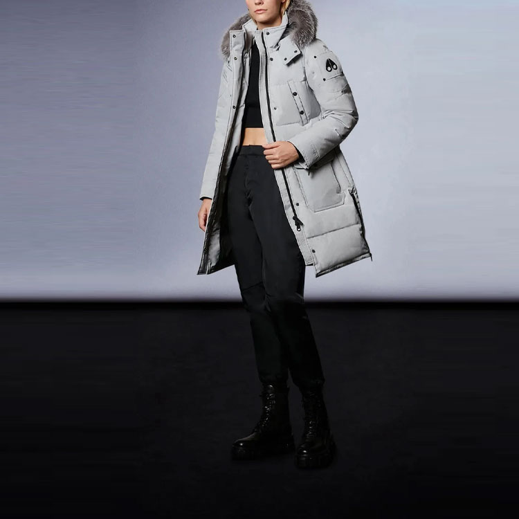 (Women) Moose Knuckles Causapcal  Mid-Length Hooded Down Jacket Light Gray M39LP211-217 圖 4