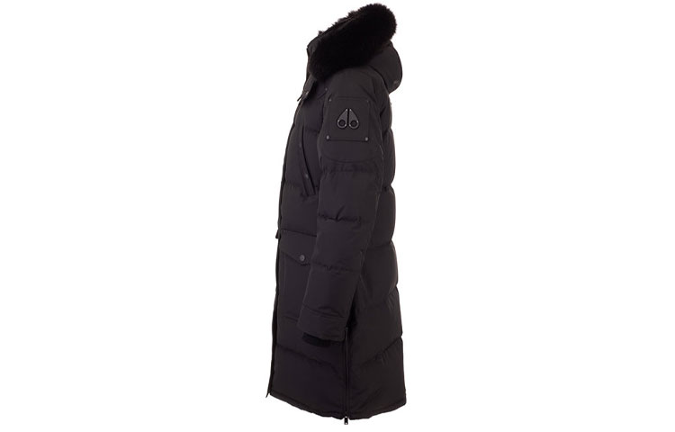 Shop (W) Moose Knuckles Causapcal 中长款连帽羽绒服 黑色. M39LP211-291