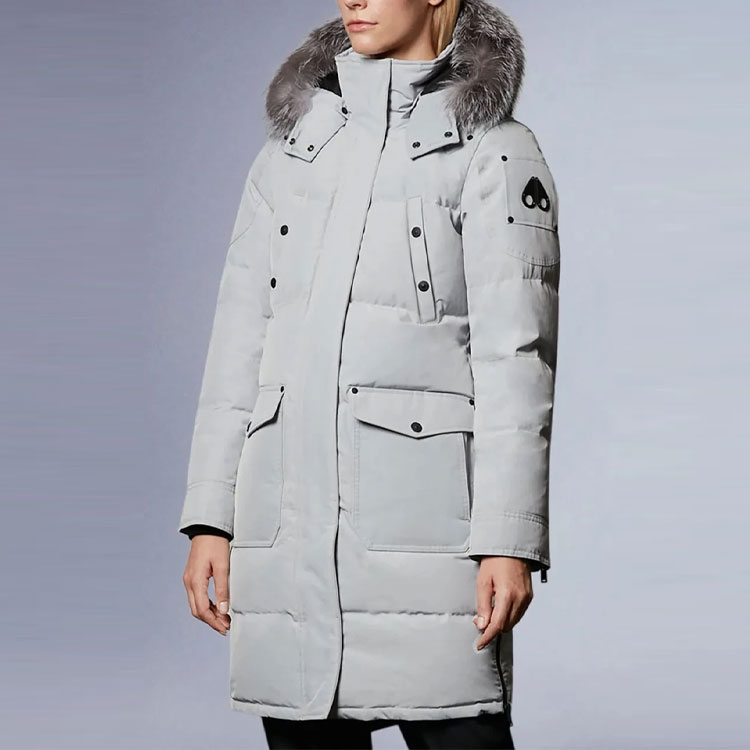 (Women) Moose Knuckles Causapcal  Mid-Length Hooded Down Jacket Light Gray M39LP211-217 圖 5