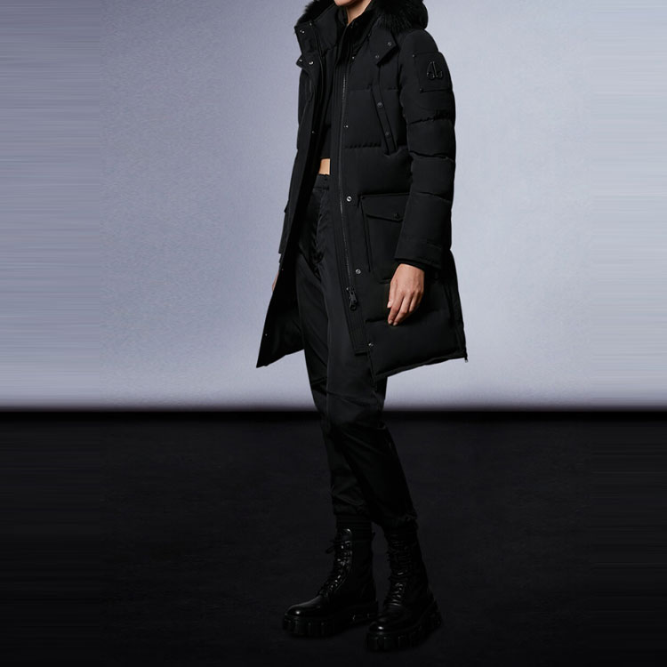 Details for (W) Moose Knuckles Causapcal 中长款连帽羽绒服 黑色. M39LP211-291