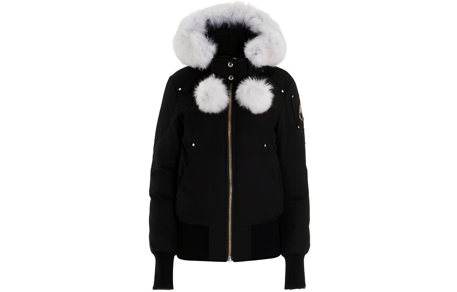 (Women) Moose Knuckles Debbie Bomber  Black Winter Down Jacket Classic Fit. MK2002LB-290