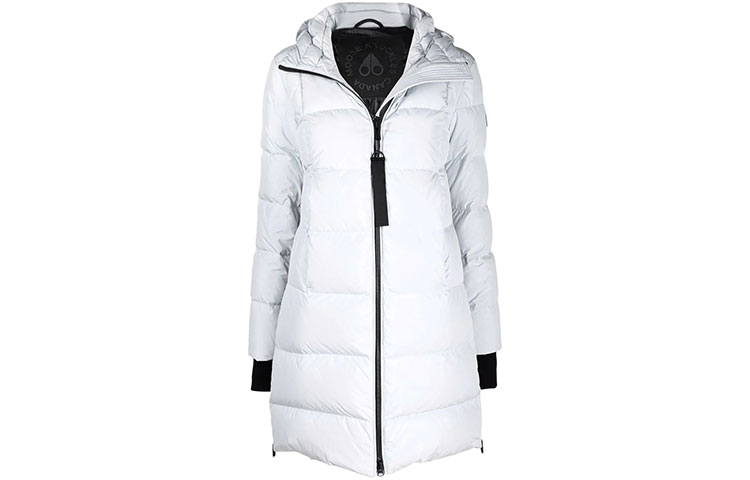 Order (W) Moose Knuckles FW21 Jaket Puffer Logo Putih. M31LJ140-891