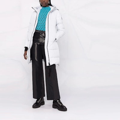 (W) Moose Knuckles FW21 Jaket Puffer Logo Putih. M31LJ140-891 Lookbook (W) Moose Knuckles FW21 Jaket Puffer Logo Putih. M31LJ140-891