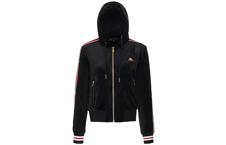 (Women) Moose Knuckles FW21  Scissor Logo Zip Hoodie Jacket Black. M31LS683CN-292