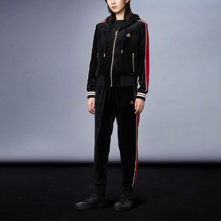 Shop (W) 驼鹿之爪 FW21 剪刀标志拉链连帽夹克 黑色. M31LS683CN-292