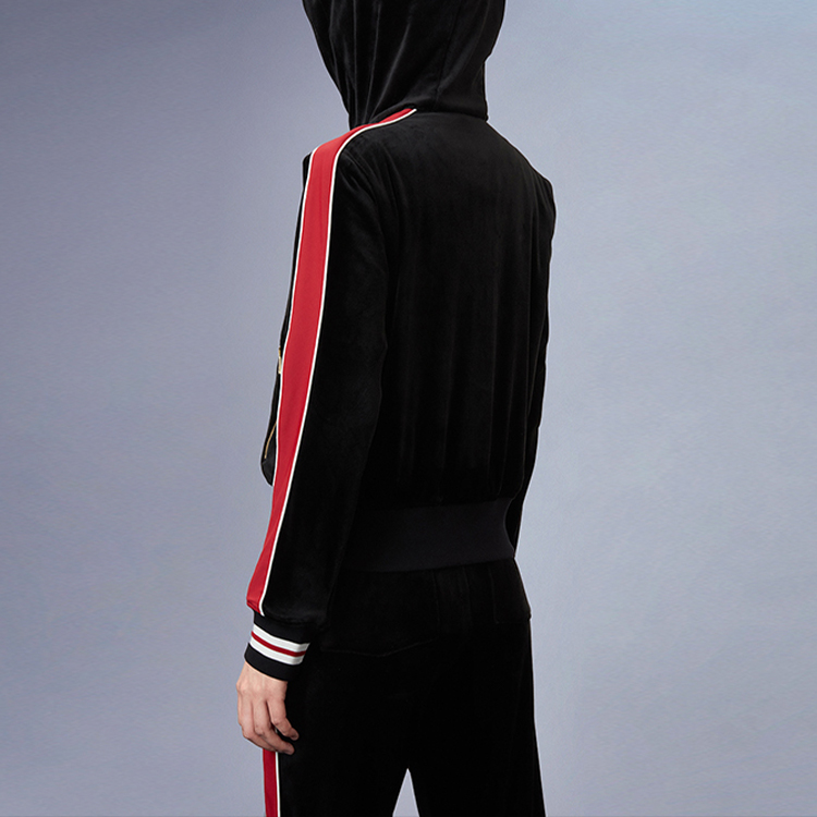 Details for (W) 驼鹿之爪 FW21 剪刀标志拉链连帽夹克 黑色. M31LS683CN-292