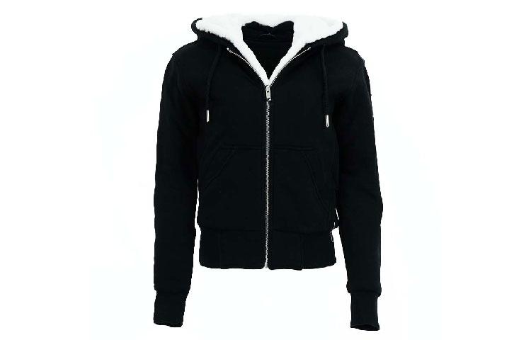 (Women) Moose Knuckles FW21 Black Logo Detachable Hooded Fleece Jacket M31LS601-244