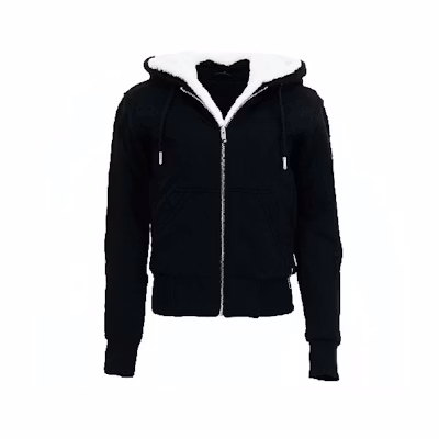 (Women) Moose Knuckles FW21 Black Logo Detachable Hooded Fleece Jacket M31LS601-244