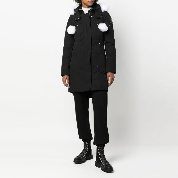 (Women) Moose Knuckles FW22  Mid-Length Hooded Down Jacket Black M32LP203S1001 圖 3