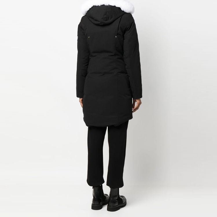 (Women) Moose Knuckles FW22  Mid-Length Hooded Down Jacket Black M32LP203S1001 圖 4