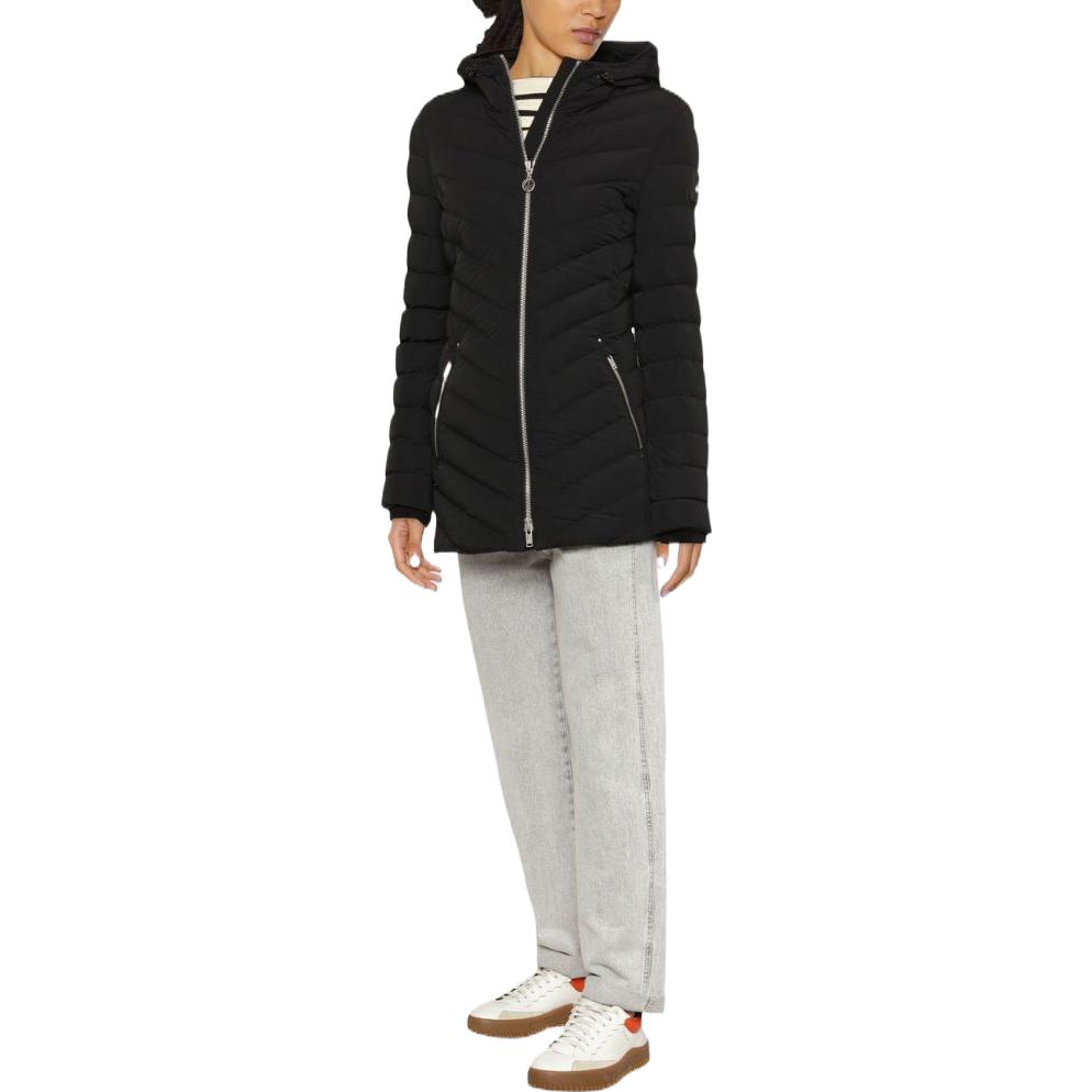 Lookbook (W) Moose Knuckles FW22 Jaket Puffer Warna Polos Hitam. M32LJ115292