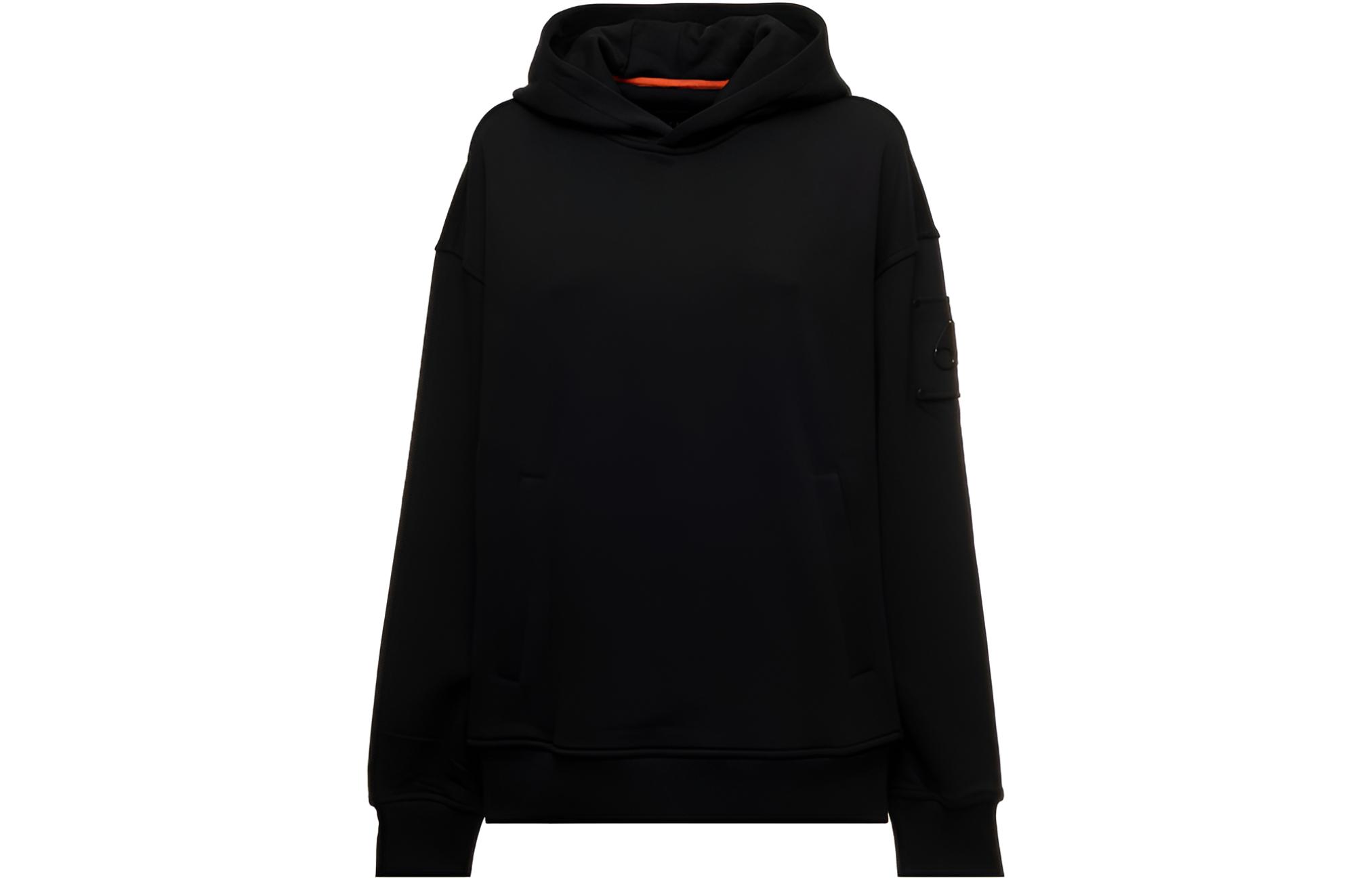 (Women) Moose Knuckles FW22 Minimalist Black Cotton Sweatshirt M32US662292BLACK