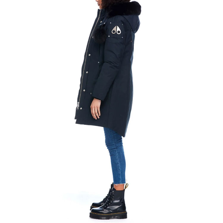 Purchase (W) 무스 너클스 FW23 스털링 네이비 파카 탈부착 후드와 로고. MK2003LP-402