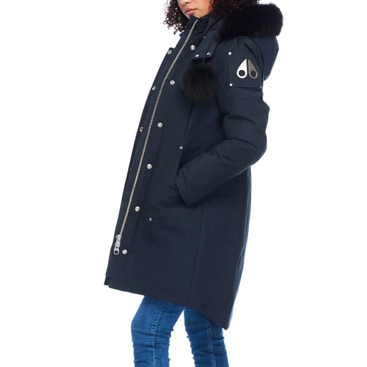 Details for (W) 무스 너클스 FW23 스털링 네이비 파카 탈부착 후드와 로고. MK2003LP-402