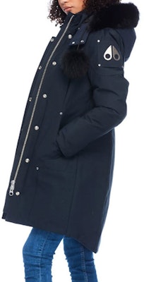 (W) 무스 너클스 FW23 스털링 네이비 파카 탈부착 후드와 로고. MK2003LP-402 Details for (W) 무스 너클스 FW23 스털링 네이비 파카 탈부착 후드와 로고. MK2003LP-402