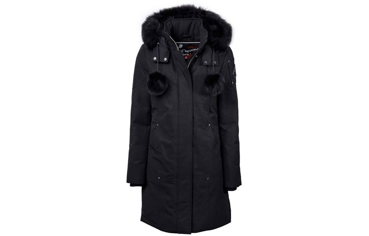 (Women) Moose Knuckles FW23 Stirling Black Fur Hooded Down Jacket  Black MK2003LP-291